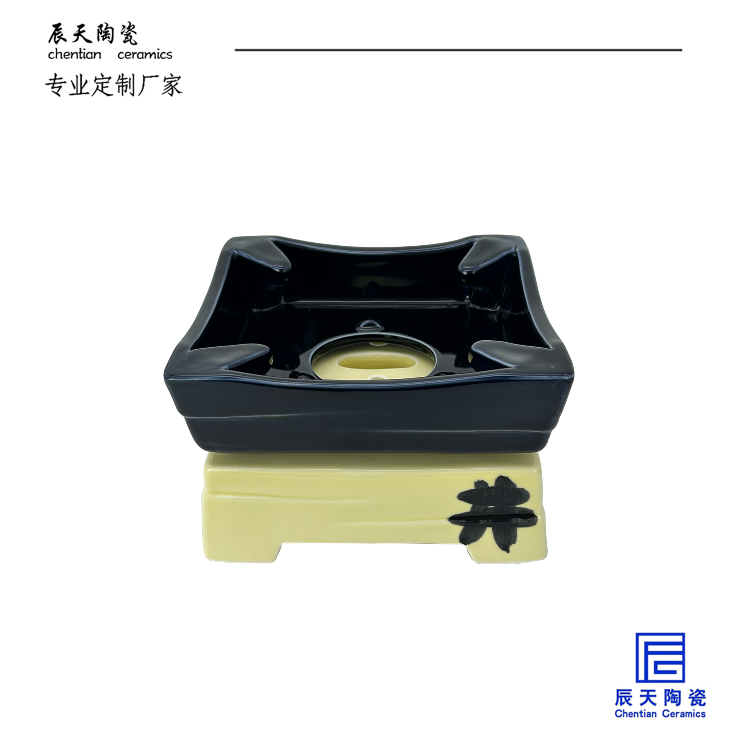 <b>客戶(hù)定制 創(chuàng)意陶瓷方形撞色小電爐配件</b>